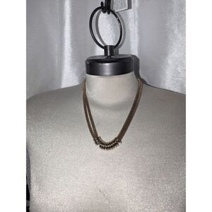 VTG Gold tone Braided Chocker Gold Tone Charm Circles